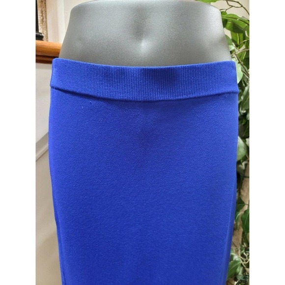 Gabrielle Union Women's Blue Rayon And Nylon Knee Lenght Skirt Size X-Small - Picture 2 of 9